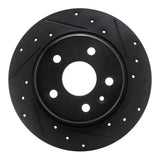 R1 Concepts 16-23 Chevrolet Cruze Rear Right Drilled & Slotted Black Brake Rotor by R1 Concepts RNC-633-47052R