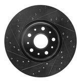 R1 Concepts 16-25 Cadillac CT5 Front Right Drilled & Slotted Black Brake Rotor by R1 Concepts RNC-633-47055R