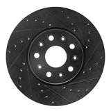 R1 Concepts 16-25 Cadillac CT5 Front Right Drilled & Slotted Black Brake Rotor by R1 Concepts RNC-633-47055R