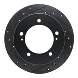 R1 Concepts 83-98 Chevrolet Tracker Front Left Drilled & Slotted Black Brake Rotor by R1 Concepts RNC-633-47058L