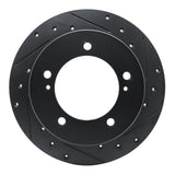 R1 Concepts 83-98 Chevrolet Tracker Front Right Drilled & Slotted Black Brake Rotor by R1 Concepts RNC-633-47058R
