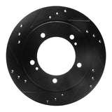 R1 Concepts 99-04 Chevrolet Tracker Front Left Drilled & Slotted Black Brake Rotor by R1 Concepts RNC-633-47060L