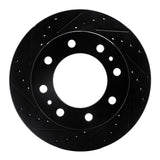 R1 Concepts 85-89 Chevrolet P30 Front Left Drilled & Slotted Black Brake Rotor by R1 Concepts RNC-633-47066L