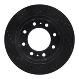 R1 Concepts 85-89 Chevrolet P30 Front Right Drilled & Slotted Black Brake Rotor by R1 Concepts RNC-633-47066R