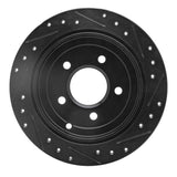 R1 Concepts 01-07 Buick Rendezvous Rear Left Drilled & Slotted Black Brake Rotor by R1 Concepts RNC-633-47068L