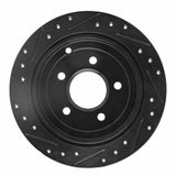 R1 Concepts 01-07 Buick Rendezvous Rear Right Drilled & Slotted Black Brake Rotor by R1 Concepts RNC-633-47068R