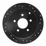 R1 Concepts 01-07 Buick Rendezvous Rear Right Drilled & Slotted Black Brake Rotor by R1 Concepts RNC-633-47068R