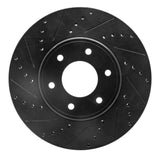 R1 Concepts 06-09 Chevrolet Trailblazer Front Left Drilled & Slotted Black Brake Rotor by R1 Concepts RNC-633-47069L