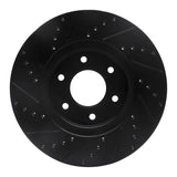 R1 Concepts 06-09 Chevrolet Trailblazer Front Right Drilled & Slotted Black Brake Rotor by R1 Concepts RNC-633-47069R