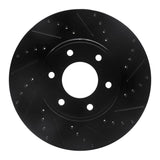R1 Concepts 06-09 Chevrolet Trailblazer Front Right Drilled & Slotted Black Brake Rotor by R1 Concepts RNC-633-47069R