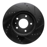 R1 Concepts 07-15 Chevrolet Captiva Front Left Drilled & Slotted Black Brake Rotor by R1 Concepts RNC-633-47070L