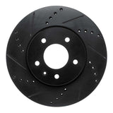 R1 Concepts 07-15 Chevrolet Captiva Front Left Drilled & Slotted Black Brake Rotor by R1 Concepts RNC-633-47070L