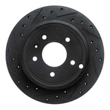 R1 Concepts 07-15 Chevrolet Equinox Rear Left Drilled & Slotted Black Brake Rotor by R1 Concepts RNC-633-47071L