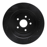 R1 Concepts 16-24 Cadillac ATS Rear Left Drilled & Slotted Black Brake Rotor by R1 Concepts RNC-633-47074L