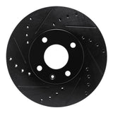R1 Concepts 16-22 Chevrolet SPARK (USA/Canada) Front Left Drilled & Slotted Black Brake Rotor by R1 Concepts RNC-633-47076L