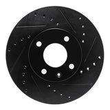 R1 Concepts 16-22 Chevrolet SPARK (USA/Canada) Front Right Drilled & Slotted Black Brake Rotor by R1 Concepts RNC-633-47076R