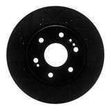 R1 Concepts 2019-2026 Cadillac Escalade ESV Front Left Drilled & Slotted Black Brake Rotor by R1 Concepts RNC-633-47080L