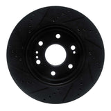 R1 Concepts 2019-2026 Cadillac Escalade ESV Front Right Drilled & Slotted Black Brake Rotor by R1 Concepts RNC-633-47080R