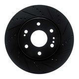 R1 Concepts 2019-2026 Cadillac Escalade ESV Front Right Drilled & Slotted Black Brake Rotor by R1 Concepts RNC-633-47080R