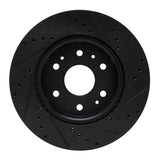 R1 Concepts 23-25 Chevrolet Colorado Front Left Drilled & Slotted Black Brake Rotor by R1 Concepts RNC-633-47092L