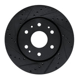 R1 Concepts 23-25 Chevrolet Colorado Front Left Drilled & Slotted Black Brake Rotor by R1 Concepts RNC-633-47092L