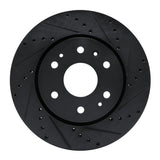 R1 Concepts 23-25 Chevrolet Colorado Front Right Drilled & Slotted Black Brake Rotor by R1 Concepts RNC-633-47092R