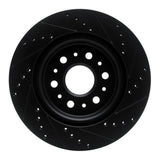 R1 Concepts 17-25 Buick Enclave Rear Left Drilled & Slotted Black Brake Rotor by R1 Concepts RNC-633-48000L