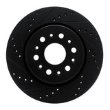 R1 Concepts 17-25 Buick Enclave Rear Left Drilled & Slotted Black Brake Rotor by R1 Concepts RNC-633-48000L