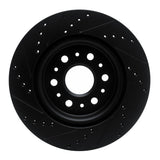 R1 Concepts 17-25 Buick Enclave Rear Right Drilled & Slotted Black Brake Rotor