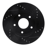 R1 Concepts 79-98 Buick Riviera Front/Rear Left Drilled & Slotted Black Brake Rotor by R1 Concepts RNC-633-48005L
