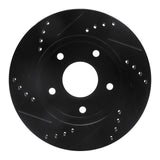 R1 Concepts 79-98 Buick Riviera Rear/Front Right Drilled & Slotted Black Brake Rotor by R1 Concepts RNC-633-48005R