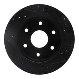 R1 Concepts 1988-1991 Chevrolet K1500 Front Left Drilled & Slotted Black Brake Rotor by R1 Concepts RNC-633-48007L