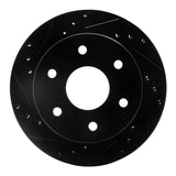 R1 Concepts 1988-1991 Chevrolet K1500 Front Left Drilled & Slotted Black Brake Rotor by R1 Concepts RNC-633-48007L