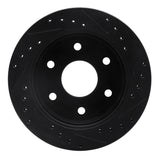 R1 Concepts 1988-2000 Cadillac Escalade Front Left Drilled & Slotted Black Brake Rotor by R1 Concepts RNC-633-48008L