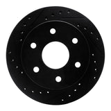R1 Concepts 1988-2000 Cadillac Escalade Front Left Drilled & Slotted Black Brake Rotor by R1 Concepts RNC-633-48008L