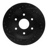 R1 Concepts 1988-2000 Cadillac Escalade Front Right Drilled & Slotted Black Brake Rotor by R1 Concepts RNC-633-48008R