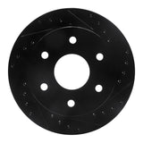 R1 Concepts 1988-2000 Cadillac Escalade Front Right Drilled & Slotted Black Brake Rotor by R1 Concepts RNC-633-48008R