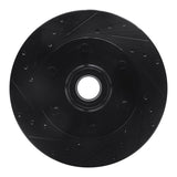 R1 Concepts 88-96 Chevrolet C2500 Front Left Drilled & Slotted Black Brake Rotor