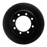 R1 Concepts 76-96 Chevrolet P40 Front Left Drilled & Slotted Black Brake Rotor by R1 Concepts RNC-633-48014L