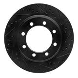 R1 Concepts 76-96 Chevrolet C3500 Front Right Drilled & Slotted Black Brake Rotor by R1 Concepts RNC-633-48014R