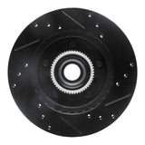R1 Concepts 91-03 Chevrolet S10 Blazer Front Left Drilled & Slotted Black Brake Rotor by R1 Concepts RNC-633-48016L