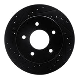 R1 Concepts 90-02 Chevrolet ASTRO Front Left Drilled & Slotted Black Brake Rotor by R1 Concepts RNC-633-48019L