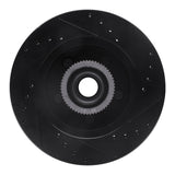 R1 Concepts 1992-2002 Chevrolet C1500 Suburban Front Left Drilled & Slotted Black Brake Rotor by R1 Concepts RNC-633-48022L
