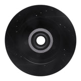R1 Concepts 1992-2002 Chevrolet Tahoe Front Right Drilled & Slotted Black Brake Rotor by R1 Concepts RNC-633-48022R