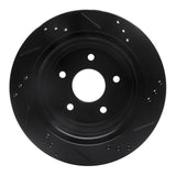 R1 Concepts 97-05 Chevrolet Blazer Rear Left Drilled & Slotted Black Brake Rotor by R1 Concepts RNC-633-48032L