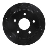 R1 Concepts 97-05 Chevrolet Blazer Rear Left Drilled & Slotted Black Brake Rotor by R1 Concepts RNC-633-48032L
