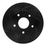 R1 Concepts 97-05 Chevrolet Blazer Front Left Drilled & Slotted Black Brake Rotor by R1 Concepts RNC-633-48034L