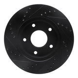 R1 Concepts 97-05 Chevrolet S10 Front Right Drilled & Slotted Black Brake Rotor by R1 Concepts RNC-633-48034R