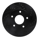 R1 Concepts 97-05 Chevrolet S10 Front Right Drilled & Slotted Black Brake Rotor by R1 Concepts RNC-633-48034R