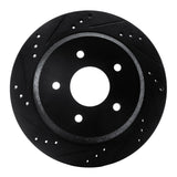 R1 Concepts 98-05 Chevrolet S10 Rear Left Drilled & Slotted Black Brake Rotor by R1 Concepts RNC-633-48035L